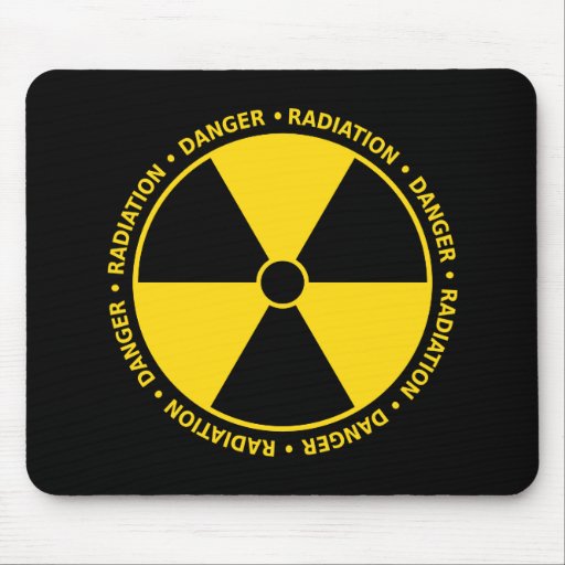Symbole jaune Mousepad de rayonnement Tapis De Souris