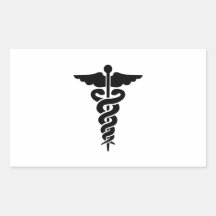 Symbole médical autocollants rectangulaires