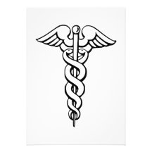 Symbole médical de caducée faire-part personnalisé
