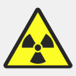 Symbole radioactif officiel de minette autocollants