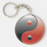 Symbole rouge et noir Keychain de Yin Yang Porte-clé