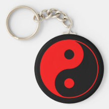 Symbole rouge Keychain de Yin Yang Porte-clef