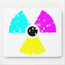 symbole toxique affligé CMYK Tapis De Souris
