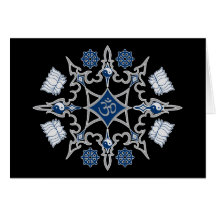 Symboles bouddhistes tribaux cartes de vœux