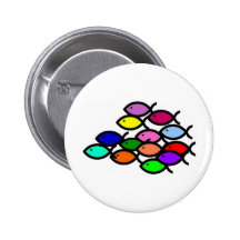 Symboles chrétiens de poissons - école d'arc-en-ci badges