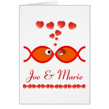Symboles chrétiens de Valentine - v1 orange Cartes De Vœux