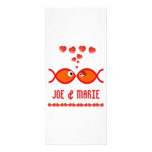 Symboles chrétiens de Valentine - v1 orange Carte Double Customisable