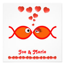 Symboles chrétiens de Valentine - v1 orange Invitations Personnalisées