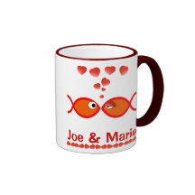 Symboles chrétiens de Valentine - v1 orange Tasse