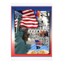 Symboles d'Américain des Etats-Unis Invitation Personnalisée