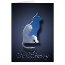 Sympathie de la mort de chat pour le propriétaire  cartes de vœux
