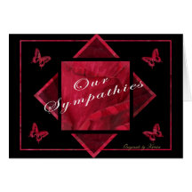 Sympathie de Rose-Papillon - personnaliser Cartes De Vœux