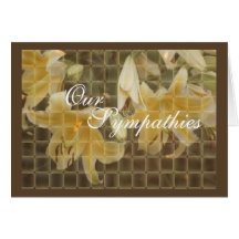 Sympathie d'or de lis - customisez n'importe quell cartes de vœux