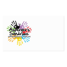 Syndrome d'Asperger Handprint Modèles De Cartes De Visite
