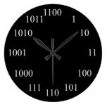 Système de numération binaire Geeky Horloges Murales