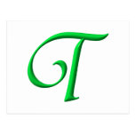 T initial carte postale