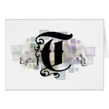 T initial cartes de vœux