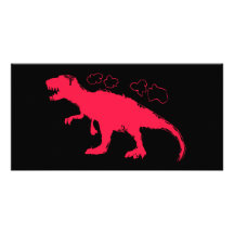 T-Rex #FF0033 solide Modèle Pour Photocarte