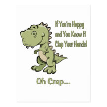 T-Rex heureux Cartes Postales