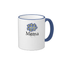 T-shirt assez bleu de MeMa de fleur Tasse