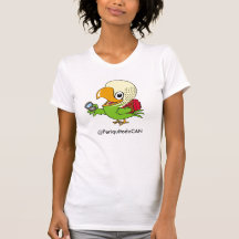 T-shirt basique Féminine Perruche inséparable avec