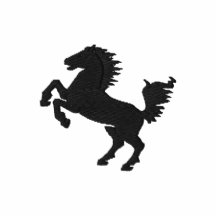 T-shirt brodé par cheval noir