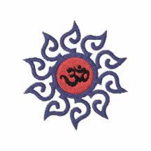T-shirt brodé par symbole de l'OM de yoga