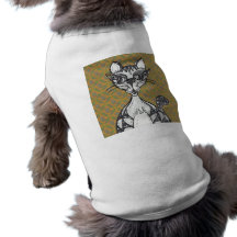 T-shirt d'animal familier du chat 21 de Scribby Vêtement Pour Chien