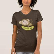 T-shirt de bande dessinée de singe et de banane