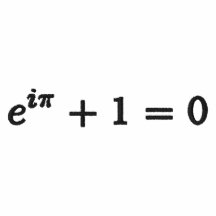 T-shirt de base : L'identité d'Euler petite, noir