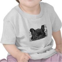 T-shirt de bébé de bouledogue français
