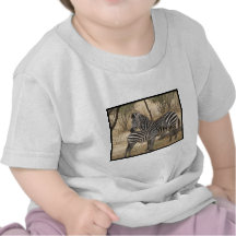T-shirt de bébé de zèbre de mère et de bébé