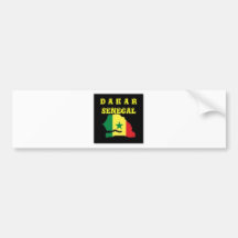 T-SHIRT DE CARTE DU SÉNÉGAL (DAKAR) ET ETC. ADHÉSIFS POUR VOITURE
