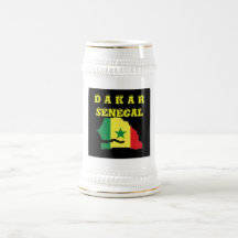 T-SHIRT DE CARTE DU SÉNÉGAL (DAKAR) ET ETC. TASSES À CAFÉ
