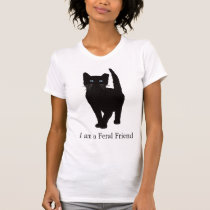T-shirt de chat eartipped par noir t-shirts