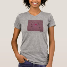 T-shirt de coeur d'amour