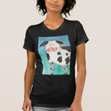 T-shirt de dames de vache