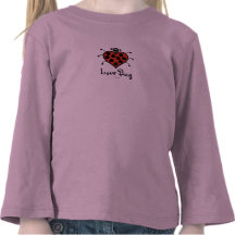 T-shirt de douille d'insecte d'amour long