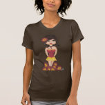 T-shirt de fille de Quantum Cutie de fille du feu