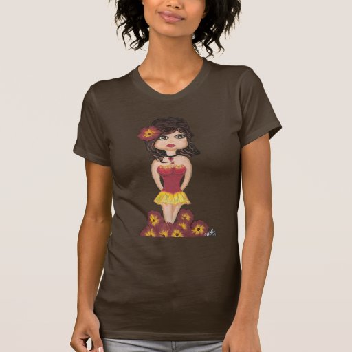 T-shirt de fille de Quantum Cutie de fille du feu
