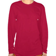 T-shirt de Longsleeve de teckel - rouge