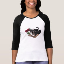 T-shirt de roses de chiwawa