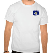 T-shirt de ville de carte de drapeau de la Louisia