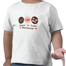 T-shirt d'enfant en bas âge de pharmacie d'amour d