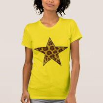 T-shirt d'étoile d'empreinte de léopard t-shirts