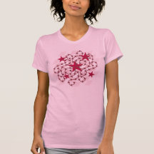 T-shirt d'étoiles et de bavures de rouge