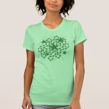 T-shirt d'étoiles et de bavures de vert