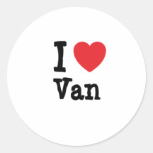 T-shirt d'I love Van heart Adhésif Rond