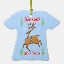 T-shirt d'ornement de Noël de renne de Noël