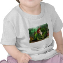 T-shirt d'une chevelure rouge de bébé de sirène